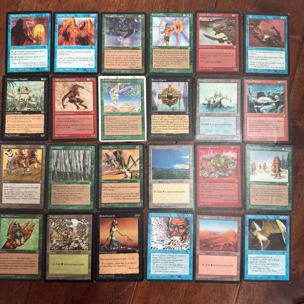 Vintage Magic: The Gathering Mirage 1996 Card Collection Lot of 150